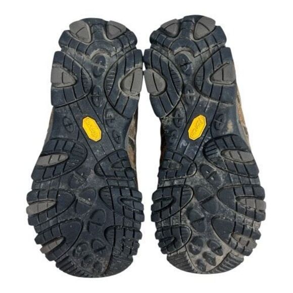 Merrell Moab 3 Men Brown Mid Waterproof Vibram Shoes Size 8W Hiking Boot Leather - Picture 9 of 11